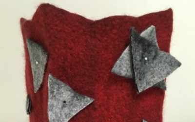 Nine-Chambered Felted Sculpture